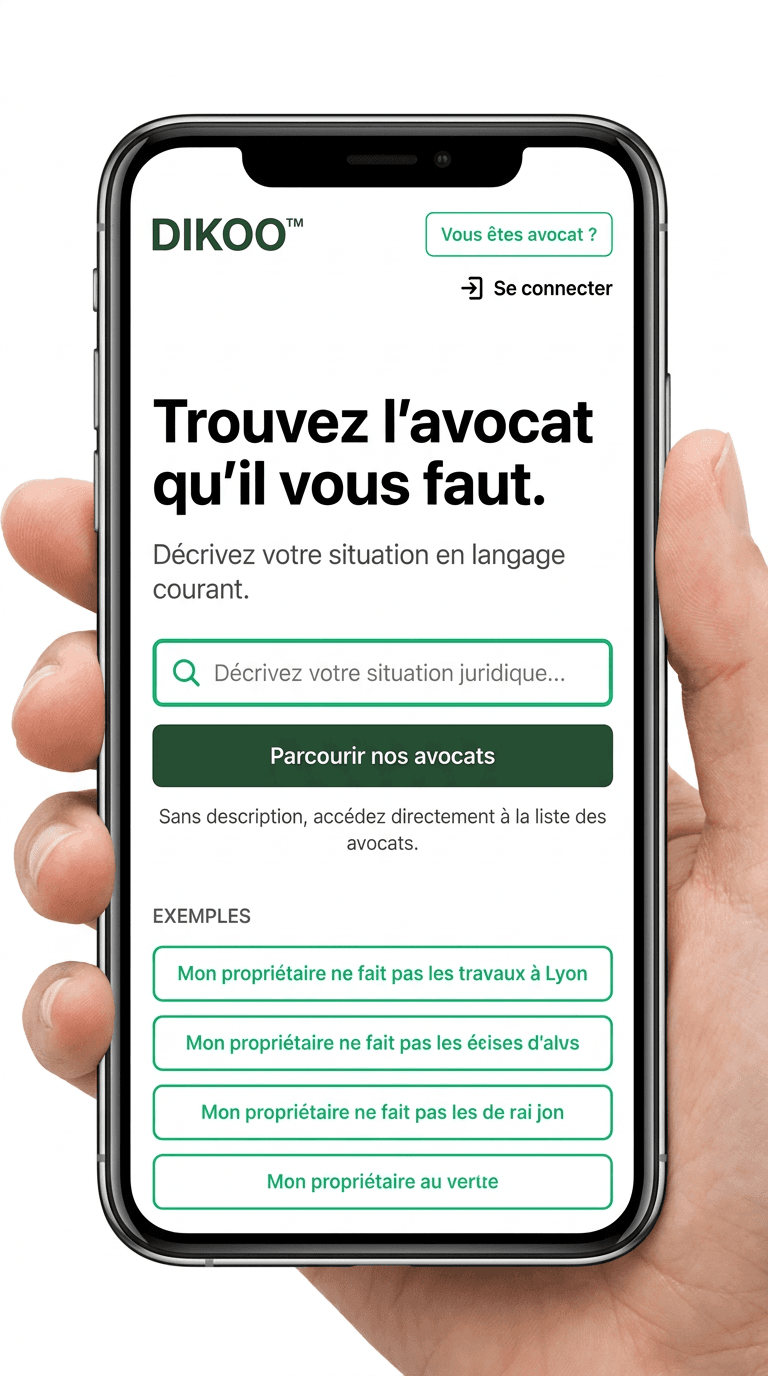 Étape 1 : décrivez votre situation en langage simple sur DIKOO